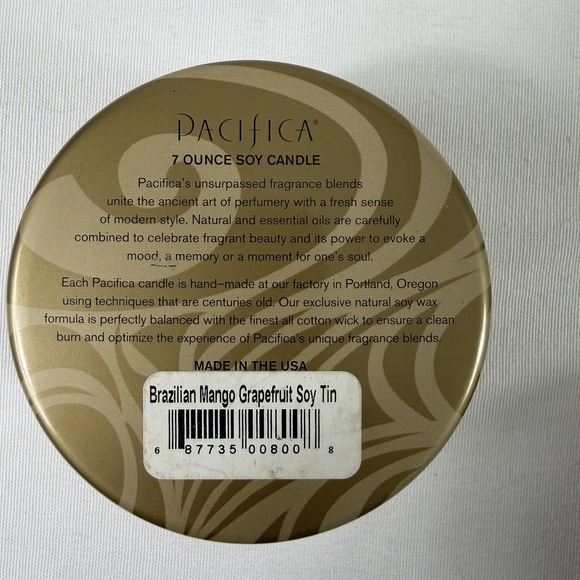 RARE Pacifica 7 oz Soy Candle Tins – Discontinued/Rare Scents – Set of 4 NEW - Picture 10 of 12